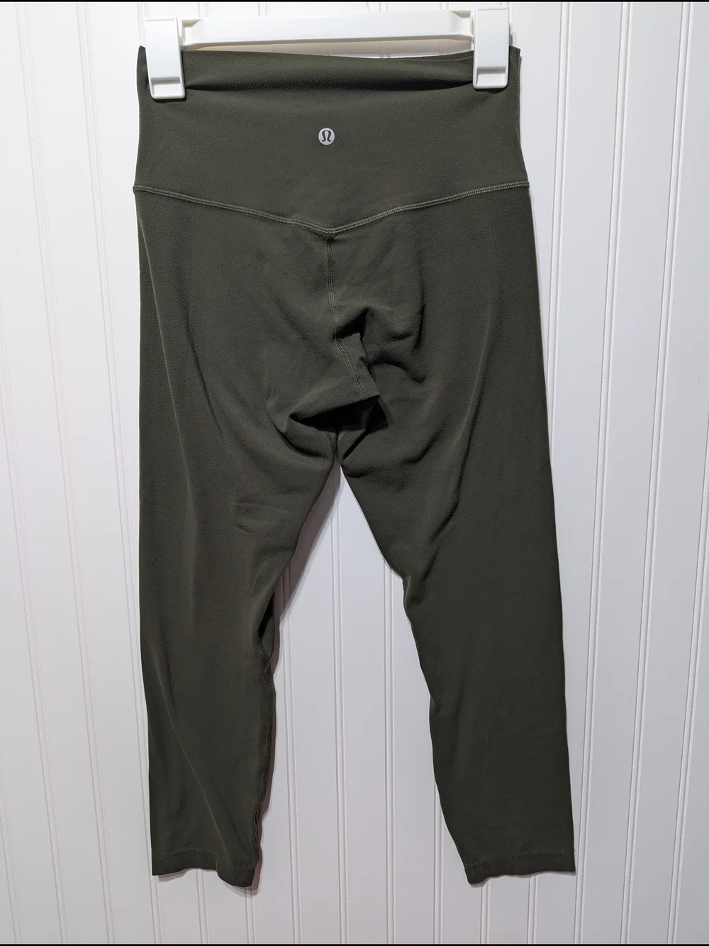 lululemon athletica Olive Green Cropped High-Rise Leggings